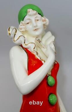 Antique Royal Dux, 1918-1938, Czechoslovakia, THE DANCER Art Deco Figurine, 17