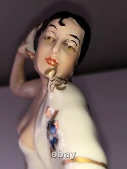 Antique Royal Dux Art Deco Lady Woman Spanish Dancer Figurine Figure Porcelain