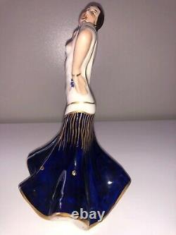 Antique Royal Dux Art Deco Lady Woman Spanish Dancer Figurine Figure Porcelain