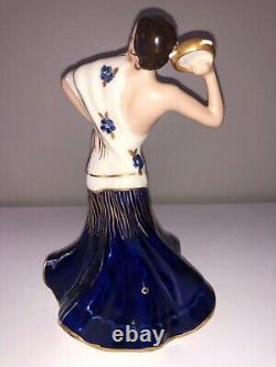 Antique Royal Dux Art Deco Lady Woman Spanish Dancer Figurine Figure Porcelain