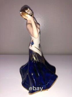 Antique Royal Dux Art Deco Lady Woman Spanish Dancer Figurine Figure Porcelain