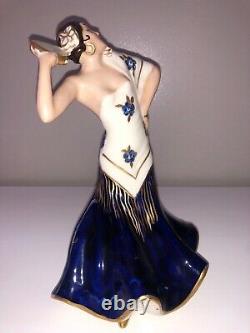 Antique Royal Dux Art Deco Lady Woman Spanish Dancer Figurine Figure Porcelain