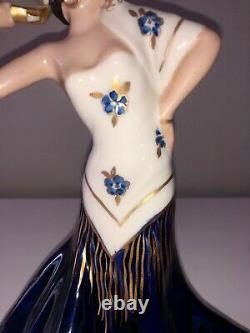 Antique Royal Dux Art Deco Lady Woman Spanish Dancer Figurine Figure Porcelain