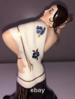 Antique Royal Dux Art Deco Lady Woman Spanish Dancer Figurine Figure Porcelain