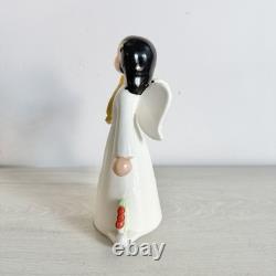 Antique Royal Dux Figurine, Art Nouveau Deco Angel With Harp 6(H)