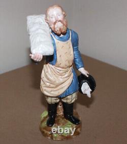 Antique Russian Gardner Porcelain Figurine Man Vendor Verbilki 1870-1890 8.2