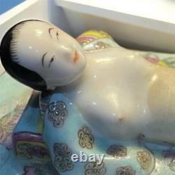 Antique Sculpture Statue Woman Chinese Nude Porcelain Deco Art Rare Decor Old