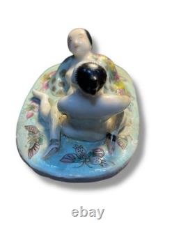 Antique Sculpture Statue Woman Chinese Nude Porcelain Deco Art Rare Decor Old