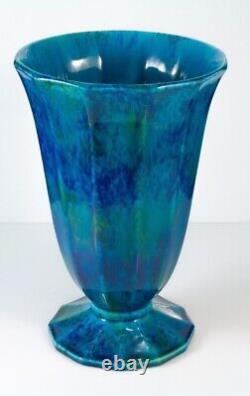 Antique Sèvres Ceramic Vase Enamel Blue Tulip Mark Decor Art Deco Rare Old 20th