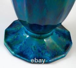 Antique Sèvres Ceramic Vase Enamel Blue Tulip Mark Decor Art Deco Rare Old 20th
