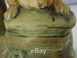 Antique US Weller Woodcraft Muskota Art Deco Cat Fish Bowl/Plant Holder A927