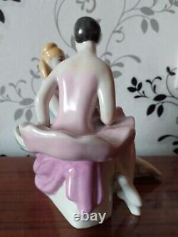 Antique USSR porcelain figurine Ballerinas in the intermission of the Kiev