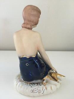 Antique Vintage Art Deco Royal Dux Lady Woman Figurine Figure Flapper