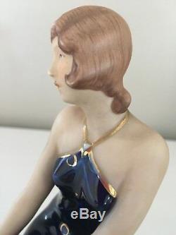 Antique Vintage Art Deco Royal Dux Lady Woman Figurine Figure Flapper