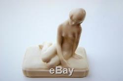 Antique Vintage Authentic Rookwood 1930 Female Nude On Base Just Beautiful