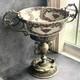 Antique Vintage Bronze Porcelain Art Deco Rococo Floral Centerpiece Bowl 18tall