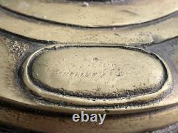 Antique Vintage Bronze Porcelain Art Deco Rococo Floral Centerpiece Bowl 18Tall