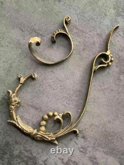 Antique Vintage Bronze Porcelain Art Deco Rococo Floral Centerpiece Bowl 18Tall