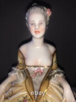 Antique Vintage Deco Ginori Italian Porcelain Lady Woman Maiden Figurine Figure