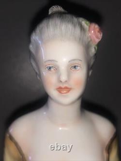 Antique Vintage Deco Ginori Italian Porcelain Lady Woman Maiden Figurine Figure