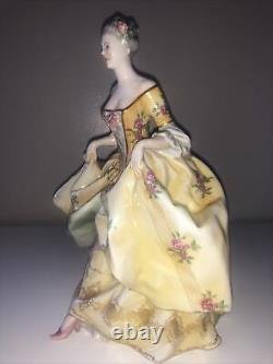 Antique Vintage Deco Ginori Italian Porcelain Lady Woman Maiden Figurine Figure