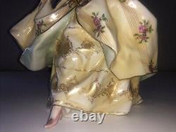 Antique Vintage Deco Ginori Italian Porcelain Lady Woman Maiden Figurine Figure