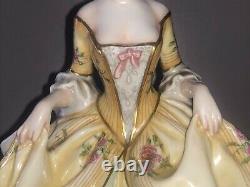 Antique Vintage Deco Ginori Italian Porcelain Lady Woman Maiden Figurine Figure