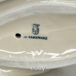 Antique Von Schierholz Porcelain Nude Woman Kneeling Figurine Rococo Art Nouveau