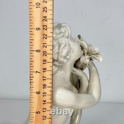 Antique Von Schierholz Porcelain Nude Woman Kneeling Figurine Rococo Art Nouveau