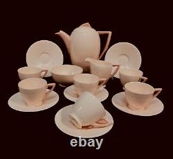 Antique Wedgwood 1920's Rose Blush Tea / Coffee Set / Art Deco Pottery / Pink
