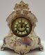 Antique Working 1882 Ansonia La Normandie Porcelain Open Escapement Mantel Clock
