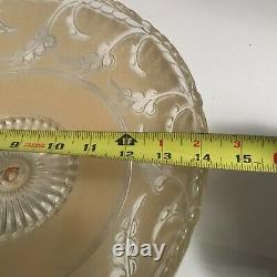 Antique beige glass 14 Art Deco flush mount ceiling light fixture Porcelier