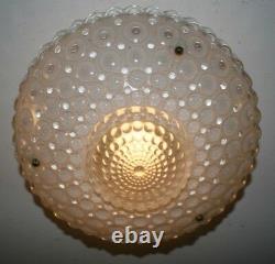 Antique frosted glass 1000 eye shade flush mount ceiling light fixture Art Deco