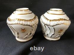 Antique german dresden porcelain large Ink set. Marked Bottom
