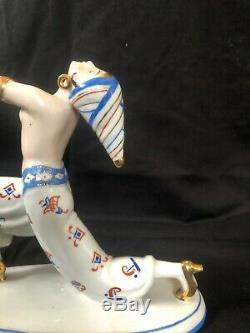 Antique german porcelain Galluba & Hofmann Art deco Figurine Egyptian Dancer