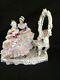 Antique Large Dresden Porcelain Group Lady S With Mirror