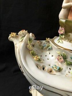 Antique porcelain large centrepiece. Marked Bottom. Meissen style