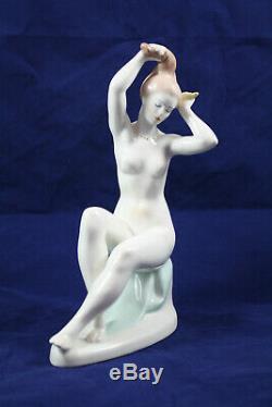 Aquincum Hungary Art Deco Porcelain Nude Figurine