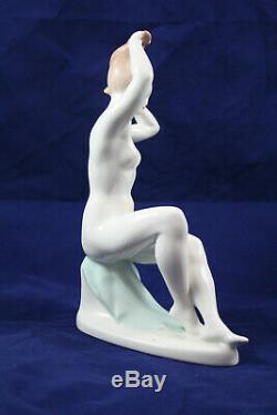 Aquincum Hungary Art Deco Porcelain Nude Figurine