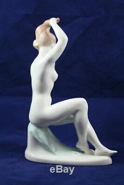 Aquincum Hungary Art Deco Porcelain Nude Figurine