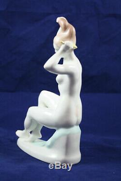 Aquincum Hungary Art Deco Porcelain Nude Figurine