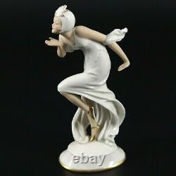Art Deco 1920's Rare Porcelain Lady Figurine Pirkenhammer Czechoslovakia Marked