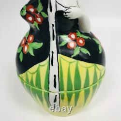 Art Deco 1930s Porcelaine Ceramic Bonbonniere France Spanish Dancer Flamenco