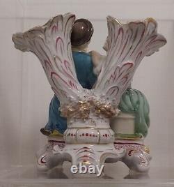Art Deco 1939 Herend Hungarian Porcelain Romantic Couple Figural Group Twin-Vase