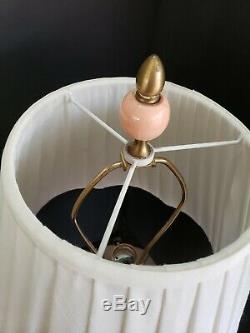 Art Deco Antique Davart Lenox Porcelain Urn Vase Pink Cream Brass Table Lamp