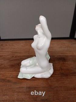 Art Deco Aquincum Hungary Porcelain Nude Women Figurine 10 Antique C. 1930