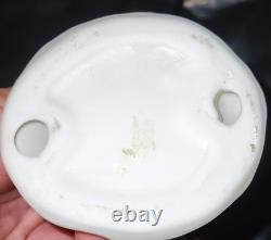 Art Deco Aquincum Porcelain Sophisticated Lady Flowing Tan & White Gown 10 Nude