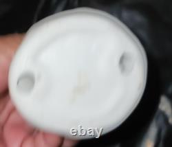 Art Deco Aquincum Porcelain Sophisticated Lady Flowing Tan & White Gown 10 Nude