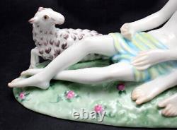 Art Deco Augarten Wein Vienna Art Deco Porcelain Shepherd Group Figurine #1510