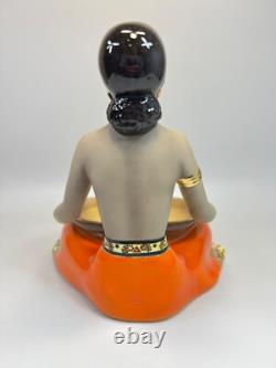 Art Deco C. I. A. Manna Torino Porcelain Figurines Exotic African Smiley Girl Tray
